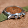 Record Sport Stainless Steel 1940s Oversized Chronograph Copper Patina Dial Rare