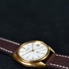 Grand Seiko 5645-7005 18k Yellow Gold 1973 Automatic Hi-Beat 35mm Rare Linen