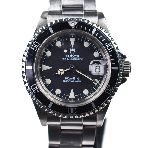 Tudor Submariner 79090 40mm 1993 200m Oyster Bracelet Matte Black Nice Patina