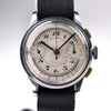 1940s Two Register Pulsations Steel Chronograph Fixed Lugs 33mm Column Wheel