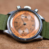 Record Sport Stainless Steel 1940s Oversized Chronograph Copper Patina Dial Rare